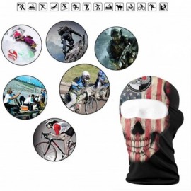 Balaclavas 3rd Special Forces Group Skull Balaclava Ski Mask Wind-Resistant Full Face Mask - White - CM192TEO88U $29.37