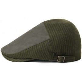 Newsboy Caps Wool Newsboy Cap Earflap Trapper Hat Winter Warm Lined Fashion Unisex 56-60CM - 99709_olive - CI18L962G3U $20.35