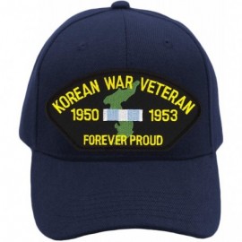 Baseball Caps Korean War Veteran - Forever Proud Hat/Ballcap Adjustable One Size Fits Most - Navy Blue - CN18OQUTXT2 $19.91