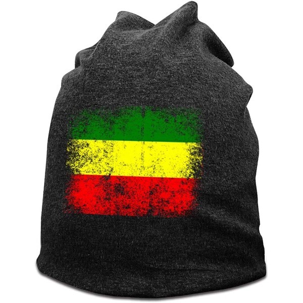 Sun Hats I Run Hoes for Money Women's Beanies Hats Ski Caps - Abstract Ethiopian Flag /Deep Heather - CL194R5CO4Y $12.76