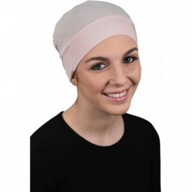 Skullies & Beanies Womens Soft Sleep Cap Comfy Cancer Wig Liner & Hair Loss Cap - Light Pink - CY12NZ5VN35 $11.60