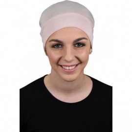 Skullies & Beanies Womens Soft Sleep Cap Comfy Cancer Wig Liner & Hair Loss Cap - Light Pink - CY12NZ5VN35 $11.60