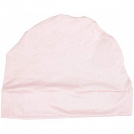 Skullies & Beanies Womens Soft Sleep Cap Comfy Cancer Wig Liner & Hair Loss Cap - Light Pink - CY12NZ5VN35 $11.60