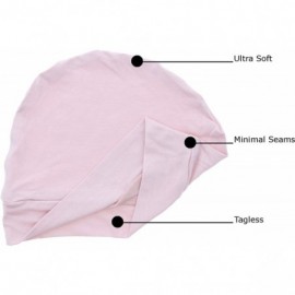Skullies & Beanies Womens Soft Sleep Cap Comfy Cancer Wig Liner & Hair Loss Cap - Light Pink - CY12NZ5VN35 $11.60