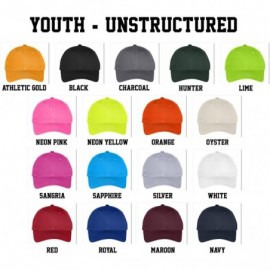Baseball Caps Custom Embroidered Youth Hat - ADD Text - Personalized Monogrammed Cap - Neon Pink - CY18E5NHTTC $17.11