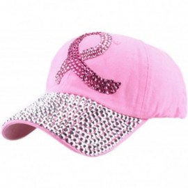 Baseball Caps Women Men Adjustable Rhinestone Studded Bling Tennis Baseball Cap Sun Cap Hat - Q - CX184Q78RSW $8.66