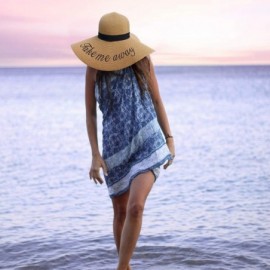 Sun Hats Womens Beach Straw Hat UPF 50 Wide Brim Sun Blocking Hat Foldable Summer Hat for Travel Floppy Sun Hat Women - CA18U...