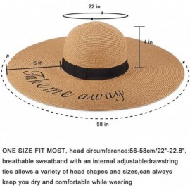 Sun Hats Womens Beach Straw Hat UPF 50 Wide Brim Sun Blocking Hat Foldable Summer Hat for Travel Floppy Sun Hat Women - CA18U...