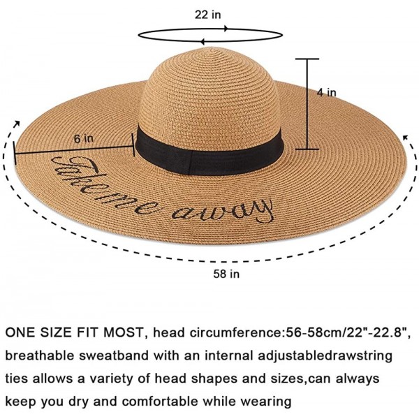 Womens Beach Straw Hat UPF 50 Wide Brim Sun Blocking Hat Foldable ...