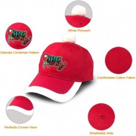 Baseball Caps Christmas Baseball Cap- Hip Hop Hat- Fashionable Xmas Party Cap- Adjustable Snapback Cap for Men&Women- Red - C...