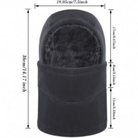 Balaclavas 2 Pieces Balaclava Fleece Hood Ski Face Mask Hat Winter Face Neck Warmer for Men and Women - Gray - CF18W4EXKDE $1...