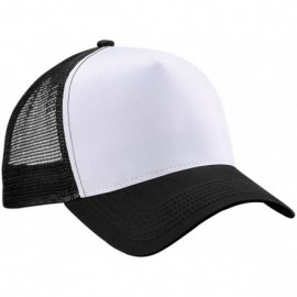 Baseball Caps Snapback Trucker - Black/ White - C411JK8GSZB $7.77