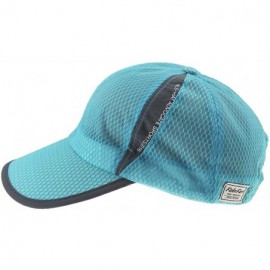 Baseball Caps Summer Quick Dry Mesh Baseball Cap Sports Cycling Running Fishing Golf Sun Hat - 2 Blue - CH12JROVEAZ $9.86