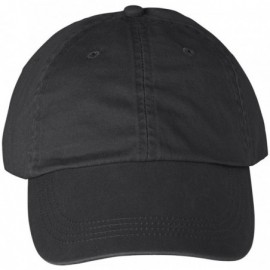 Baseball Caps Solid Low-Profile Pigment-Dyed Cap (145) - Black - CO1123PKOM1 $8.81