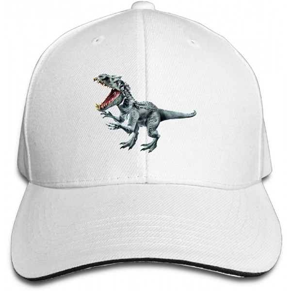 Baseball Caps Unisex Jurassic World Dinosaur Fashion Peaked Cap Baseball Cap for Travel/Sports - White - CE18E3I3ZUN $13.64
