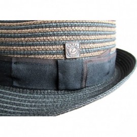 Fedoras Mens Summer Crushable Packable Straw Trilby Hat - Chocolate - CD12ESCYC3X $15.57