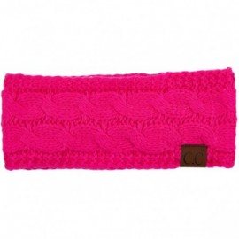 Cold Weather Headbands Winter Fuzzy Fleece Lined Thick Knitted Headband Headwrap Earwarmer(HW-20)(HW-33) - CC18XGIE4IZ $12.14