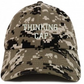 Baseball Caps Thinking Cap Embroidered Dad Hat Adjustable Cotton Baseball Cap - Beige Digital Camo - CV18TRC7EGU $20.53