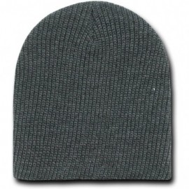 Skullies & Beanies CHARCOAL GREY SHORT WATCH CAP BEANIE SKI CAP CAPS HAT HATS UNCUFFED - C2112HCWLJT $8.88