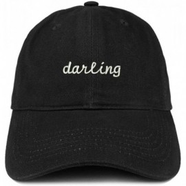 Baseball Caps Darling Embroidered 100% Cotton Adjustable Strap Cap - Black - CH12IZKRVIH $21.90