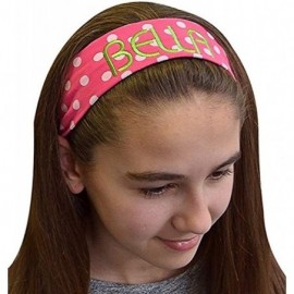 Headbands Personalized Monogrammed POLKA DOT Cotton Stretch Headband EMBROIDERED WITH YOUR CUSTOM NAME - CM123EPY7LH $20.24