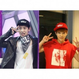 Baseball Caps EXO kpop hat album overdose new logo wolf embroidery word hiphop cap snapback - CF11KSZN50V $15.42