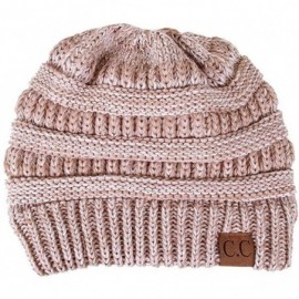 Skullies & Beanies Trendy Warm Chunky Soft Marled Cable Knit Slouchy Beanie - 29 - CG129VX441T $12.16