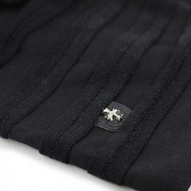 Skullies & Beanies Vintage Horizontal Long Slouchy Baggy Beanie Cross Badge Lined Winter Hat - Black - CE126ILST4Z $8.97