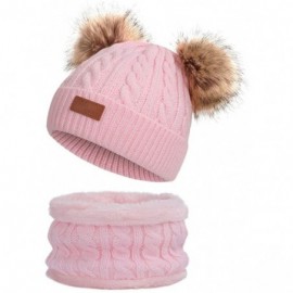 Skullies & Beanies Winter Toddler Crochet Toboggan Earflap - Child-2 Pink - CG19340Q4QE $18.45