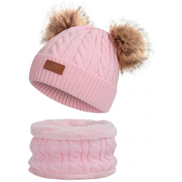 Skullies & Beanies Winter Toddler Crochet Toboggan Earflap - Child-2 Pink - CG19340Q4QE $10.61