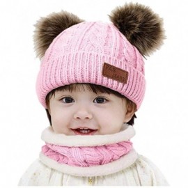 Skullies & Beanies Winter Toddler Crochet Toboggan Earflap - Child-2 Pink - CG19340Q4QE $10.61