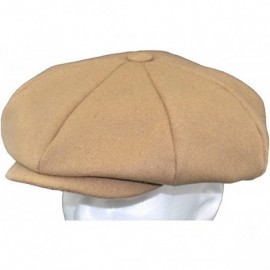 Newsboy Caps Mens Melton Wool 8 Panel Applejack Newsboy Baker Boy Cap Made in USA - Burgundy - C91267ZUPDF $26.19