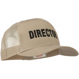 Baseball Caps Director Embroidered Mesh Back Cap - Khaki - CK18WMOWWO3 $23.54