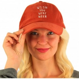 Baseball Caps Wish You were Beer Corduroy Cotton Fall Winter Baseball Cap Hat Adjustable - Rust - CA187ITXYAS $8.46