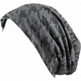 Skullies & Beanies Warm Soft Baggy Fleece Lined Long Slouchy Beanie Hat - Dark Grey - CO127OEMF45 $24.14