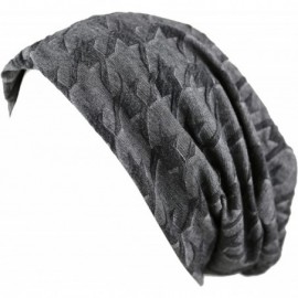 Skullies & Beanies Warm Soft Baggy Fleece Lined Long Slouchy Beanie Hat - Dark Grey - CO127OEMF45 $10.47