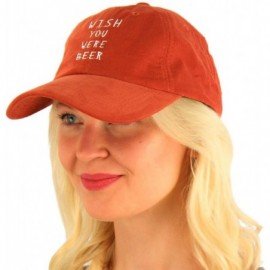 Baseball Caps Wish You were Beer Corduroy Cotton Fall Winter Baseball Cap Hat Adjustable - Rust - CA187ITXYAS $8.46