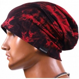 Skullies & Beanies Mens Slouch Hollow Beanie Summer Skullcap B090 - B-wine - CI18IEQZ0WN $10.82