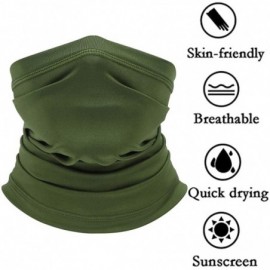 Balaclavas Summer Neck Gaiter Scarf- Cooling Cycling Mask- Breathable Fishing Mask Face Bandana - Army Green - CF198OLKIOA $8.84