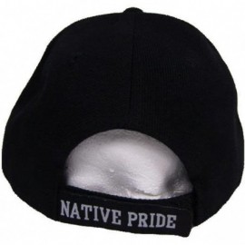 Baseball Caps Native American Eagle Indian Native Pride Shadow Black Ball Cap 3D Embroidered Hat - CP186DUQCER $8.86