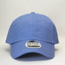 Baseball Caps Vintage Washed Cotton Soft Mesh Adjustable Baseball Cap - Light Blue - CI180ENQK9S $12.19