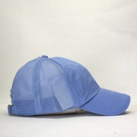 Baseball Caps Vintage Washed Cotton Soft Mesh Adjustable Baseball Cap - Light Blue - CI180ENQK9S $12.19