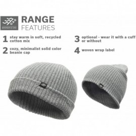 Skullies & Beanies Range Knit Beanie Hat Winter Solid Color Warm Knit Ski Skull Cap w/Optional Cuff - Charcoal - C418OWX6CU8 ...