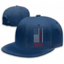 Baseball Caps Trump 2020 Keep America Great Snapback Flat Baseball Cap Unisex Adjustable - Navy - C1196WIMCYW $9.32