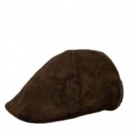 Newsboy Caps Women Men Unisex Suede Duckbill Ivy Hat Cap with Elastic Band at The Back - Brown - CE18Q08NUK2 $13.74