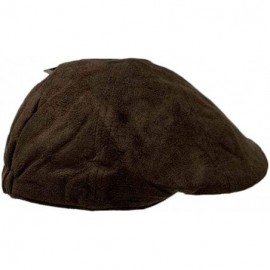 Newsboy Caps Women Men Unisex Suede Duckbill Ivy Hat Cap with Elastic Band at The Back - Brown - CE18Q08NUK2 $13.74