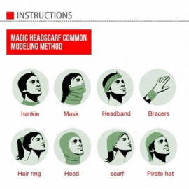 Balaclavas Custom Magic Scarf Outdoor Headwear Bandana- Seamless Face Cover Bandana with Your Text/Image for Men/Women - CZ19...
