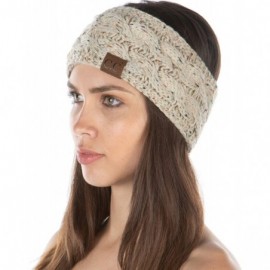 Cold Weather Headbands Exclusives Womens Head Wrap Lined Headband Stretch Knit Ear Warmer - Oatmeal - Confetti - CH18Y5KH8MD ...