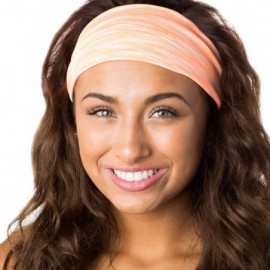 Headbands Xflex Space Dye Adjustable & Stretchy Wide Headbands for Women - Heavyweight Space Dye Neon Orange - CS17X6QLZ7R $1...