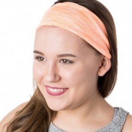 Headbands Xflex Space Dye Adjustable & Stretchy Wide Headbands for Women - Heavyweight Space Dye Neon Orange - CS17X6QLZ7R $1...